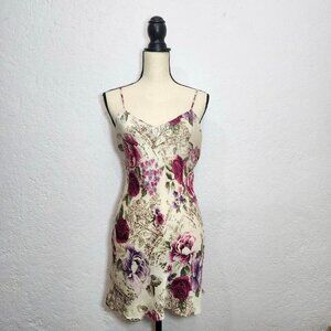 pink, purple and cream floral slip mini dress #fairy...